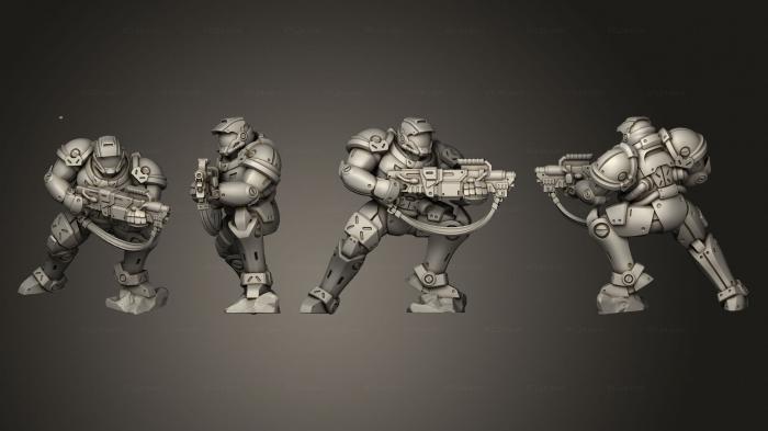 Military figurines (Exo Marine Ammo 001, STKW_6014) 3D models for cnc