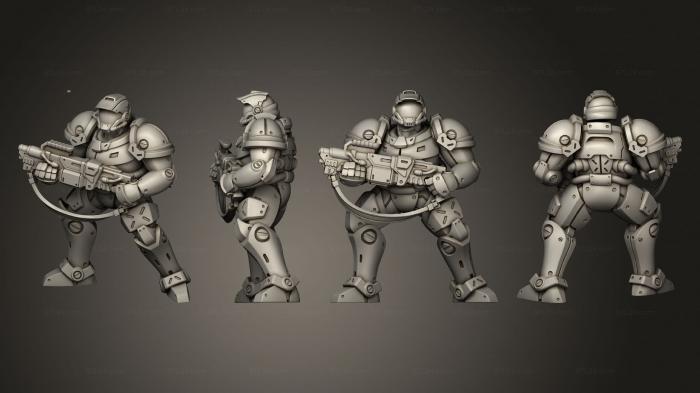 Military figurines (Exo Marine Ammo 002, STKW_6015) 3D models for cnc