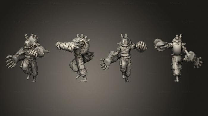 Military figurines (Exoskeleton Worker Punch, STKW_6016) 3D models for cnc