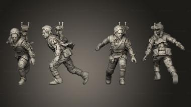 Military figurines Fallen Knight With Drone 3d model