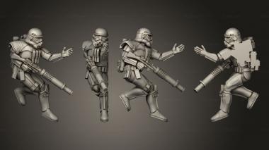 Military figurines Fallen Sandtroopers 02 3d model