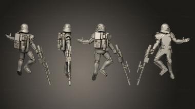Military figurines Fallen Sandtroopers 03 3d model