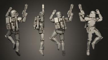 Military figurines Fallen Sandtroopers 3d model