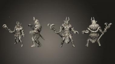 Military figurines Fantasy Female Druid 3d model