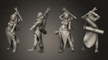 Military figurines Fantasy Female Ranger 3d model