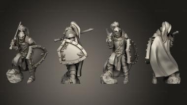 Military figurines Fantasy Medieval Knight 3d model