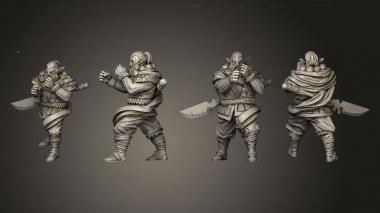 Military figurines Fantasy Monk 3d model
