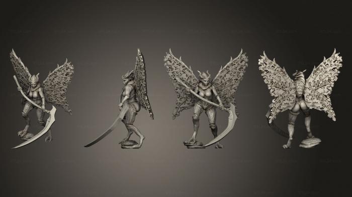 Military figurines (Fantasy Moth Lady, STKW_6084) 3D models for cnc