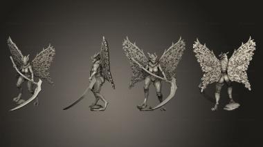 Military figurines Fantasy Moth Lady 3d model