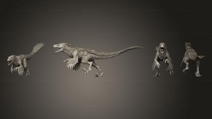 Military figurines (Feathered Raptor Large, STKW_6090) 3D models for cnc