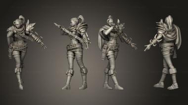 Military figurines Female Assassin 01 3d model