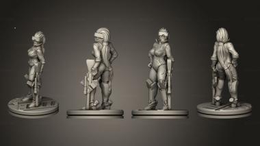 Military figurines Female Assassin 3d model