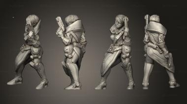 Military figurines Female Bounty Hunter 2 3d model