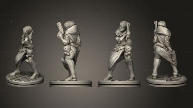 Military figurines Female Bounty Hunter 3d model
