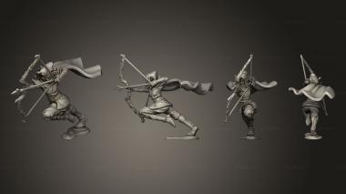 Military figurines Female Garrison Bow 3d model