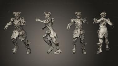 Military figurines Female Infected Head 3d model