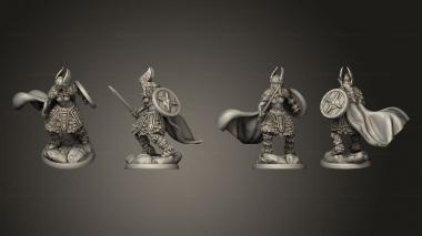 Military figurines Female Knight 01 3d model
