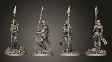 Military figurines Female Knight 02 3d model