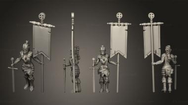 Military figurines Female Knight Standard Bearer 3d model