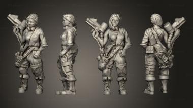 Military figurines Female Mechanic 3d model