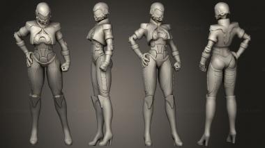 Military figurines Female Pilots 2 3d model