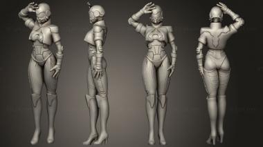 Military figurines Female Pilots 3d model