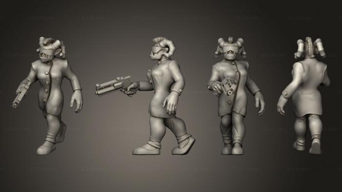 Military figurines (Female Troll Bodyguard Walking, STKW_6153) 3D models for cnc