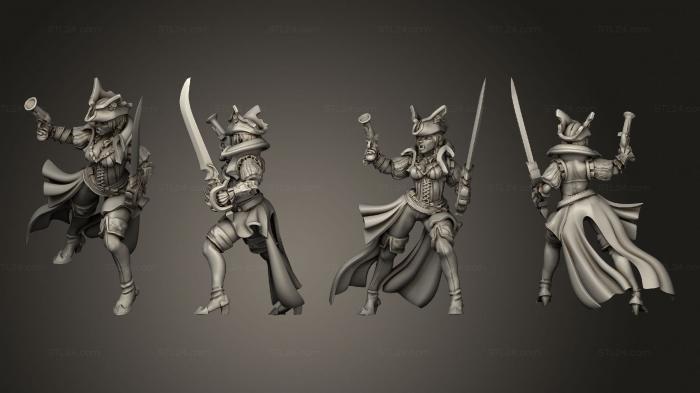 Military figurines (Female vampire pirate 1, STKW_6155) 3D models for cnc