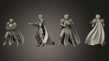 Military figurines female warrior 2 3d model