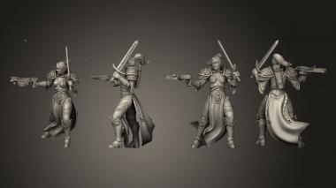 Military figurines female warrior 3d model
