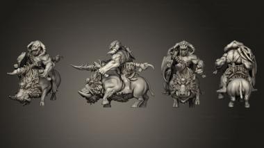 Military figurines Feral Boar 01 3d model