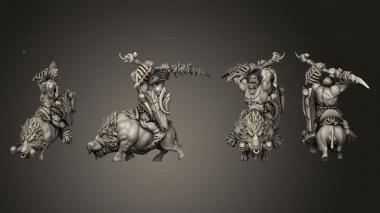 Military figurines Feral Boar 02 3d model