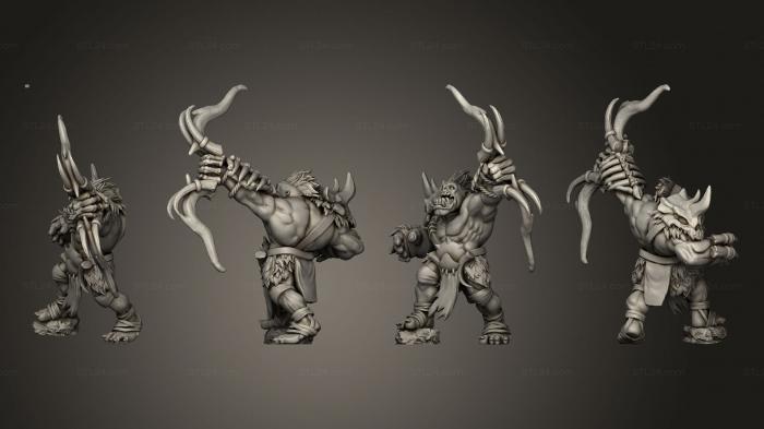 Military figurines (Feral Orc Archer 03, STKW_6166) 3D models for cnc