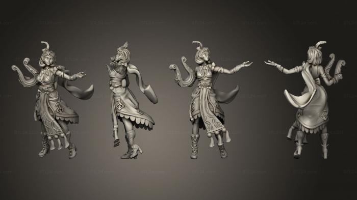 Military figurines (Fiona the Bard Harp, STKW_6268) 3D models for cnc