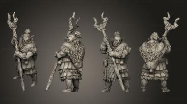 Military figurines firbolg druid support ready 3d model