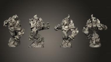 Military figurines Fire elemental s Pose 2 3d model