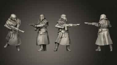 Military figurines Firing 1 3d model