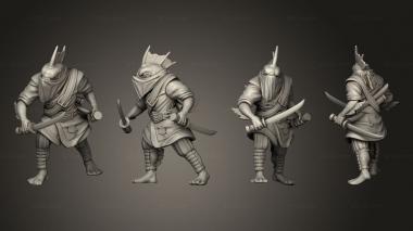 Military figurines Fish Folk Koi Tribe Bandit 3d model