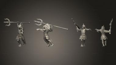 Military figurines Fish Folk Koi Tribe Trident 3d model