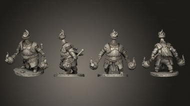 Military figurines Flame Defenders x 4 40 Base 2 3d model