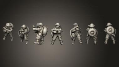 Military figurines FLAMETHROWER GB A 3d model