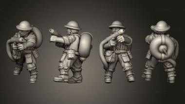 Military figurines FLAMETHROWER GB B 3d model