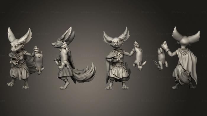 Military figurines (Fox Folk Female 4, STKW_6462) 3D models for cnc
