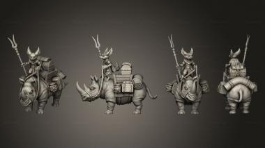 Military figurines Fox Folk Rhino 3d model