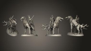Military figurines Frost Thralls on Death Griffins 01 3d model