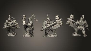 Military figurines Furious Berserkers 1 3d model