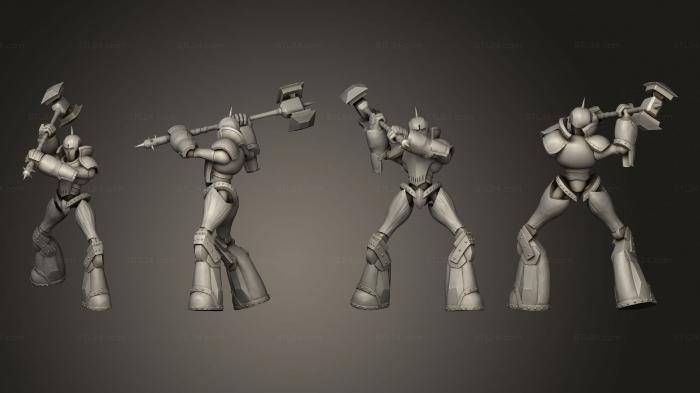 Military figurines (Gear town Construct Guard Hammer Large, STKW_6599) 3D models for cnc
