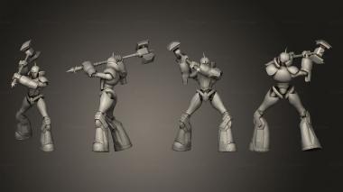 Military figurines Gear town Construct Guard Hammer Large 3d model