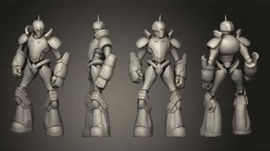 Military figurines Gear town Construct Guard Large 3d model