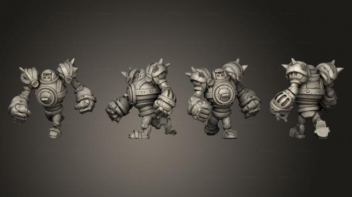 Military figurines (Gear town Gate Golem Walking Large, STKW_6603) 3D models for cnc